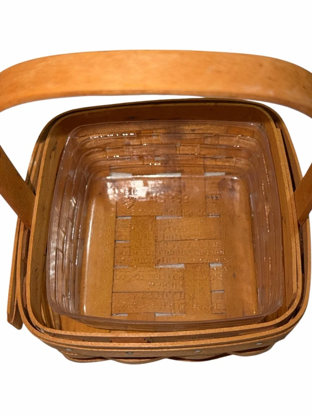 Longaberger Orange Woven Handle Basket